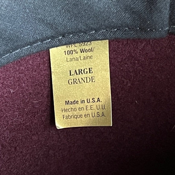 100% Wool Burgundy Fedora | New York Hat Co. - Picture 5 of 7